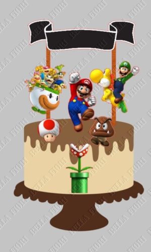 TOPO DE BOLO SUPER MARIO - ARQUIVO DE CORTE