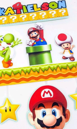 Topo de Bolo Super Mario Bros (2) + 4 Arquivos a Sua Escolha