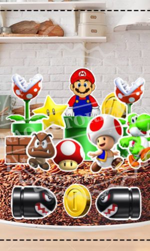 TOPO DE BOLO SUPER MARIO BROS - ARQUIVO DIGITAL