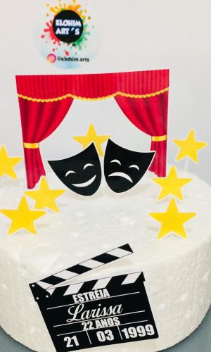 Topo de Bolo Teatro (arquivo de Corte) 4 Por 10,00