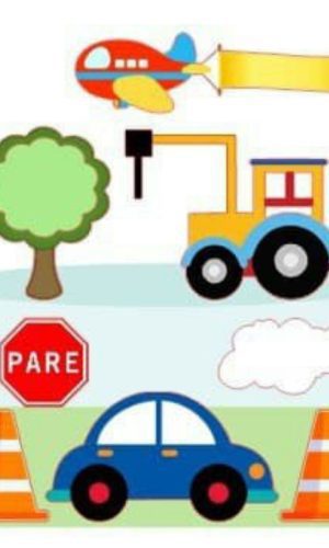 Topo de Bolo Trator Carro e Avião + 4 Arquivos a Sua Escolha