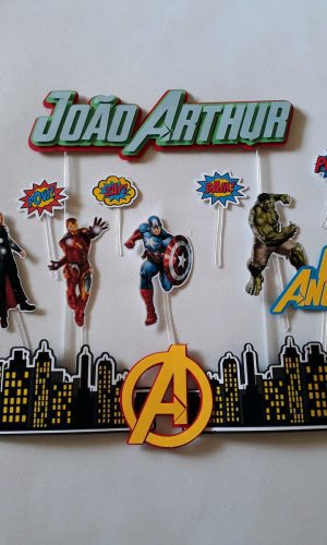 Arquivo digital p/ SILHOUETTE - Topo de Bolo Vingadores 02