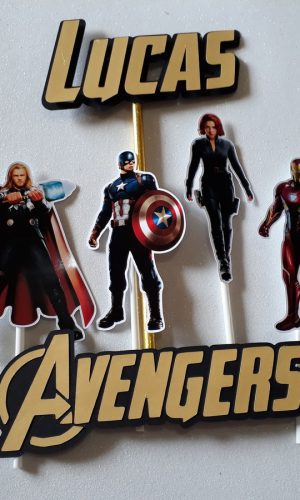 Arquivo digital p/ SILHOUETTE - Topo de Bolo Vingadores