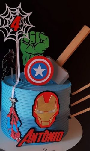 Arquivo de Corte - Topo Bolo - Vingadores Camadas - Cod: 009