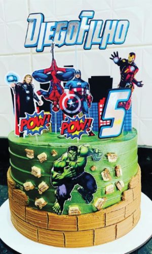 Topo de Bolo Vingadores
