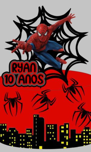 Topo Homem Aranha - Arquivo de Corte Silhouette (cód. T043)