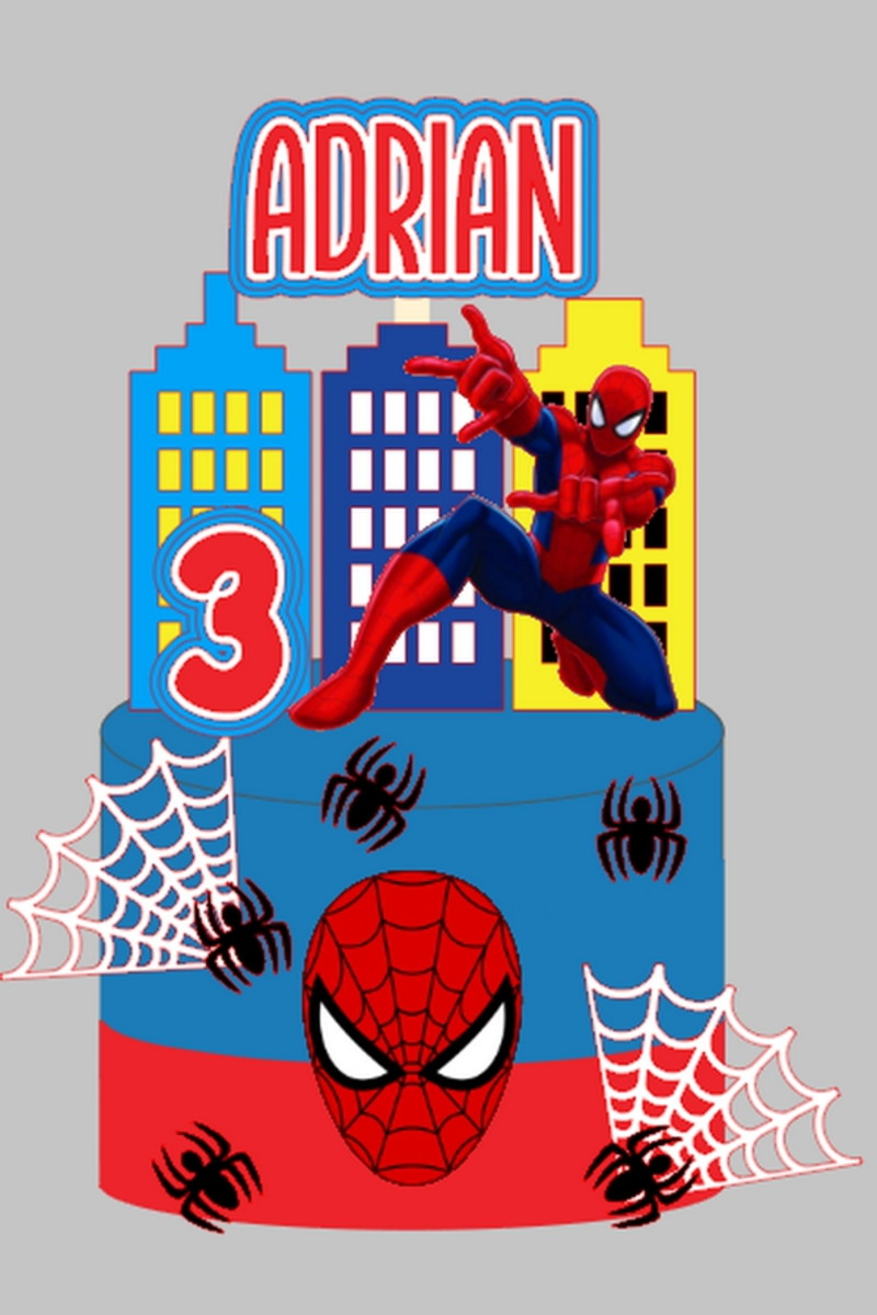 Topo Homem Aranha - Arquivo de Corte Silhouette (cód. T381)