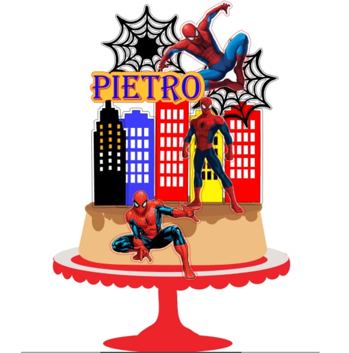Topo Homem Aranha com Predios + 4 Arquivos a Sua Escolha