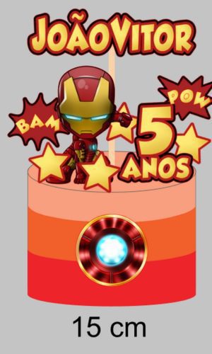 Topo Homem de Ferro - Arquivo de Corte Silhouette (cód T164)