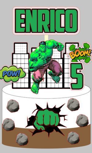 Topo Hulk - Arquivo de Corte Silhouette (cód. T359)