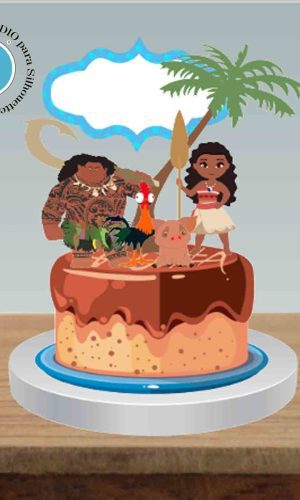 TOPO DE BOLO MOANA - ARQUIVO DIGITAL