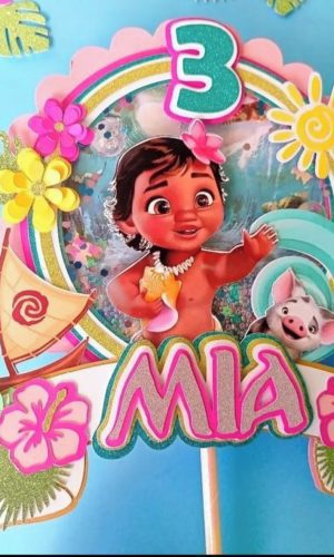 Topo Moana Baby + 4 Arquivos a Sua Escolha
