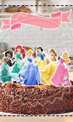 TOPO PRINCESA DISNEY - ARQUIVO DIGITAL