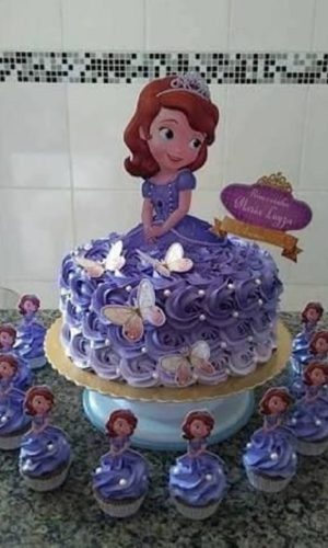 Topo Princesa Sofia Corpo Inteiro + 4 Arquivos a Sua Escolha