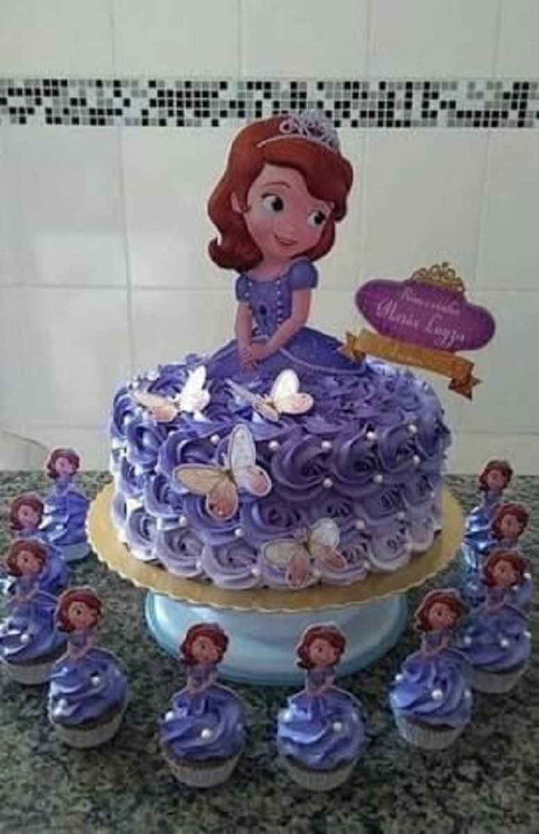 Topo Princesa Sofia Corpo Inteiro + 4 Arquivos a Sua Escolha