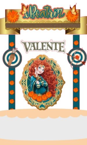 Topo Princesa Valente 2 + 4 Arquivos a Sua Escolha