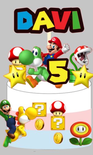 Topo Super Mario - Arquivo De Corte Silhouette (cód. T211)