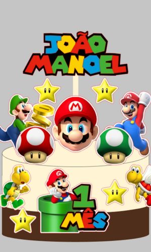 Topo Super Mario - Arquivo De Corte Silhouette (cód. T217)
