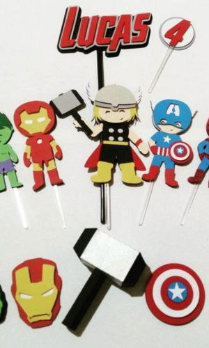 Topo Vingadores Camadas + 4 Arquivos a Sua Escolha