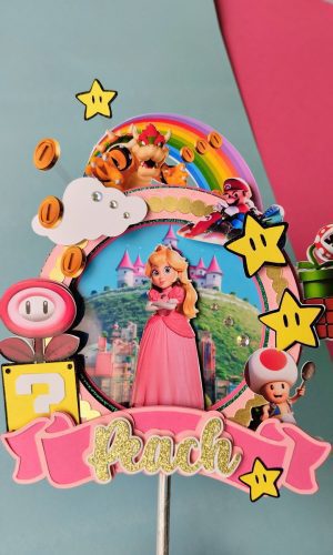 Topper Cake Princesa Peach - Arquivo Digital