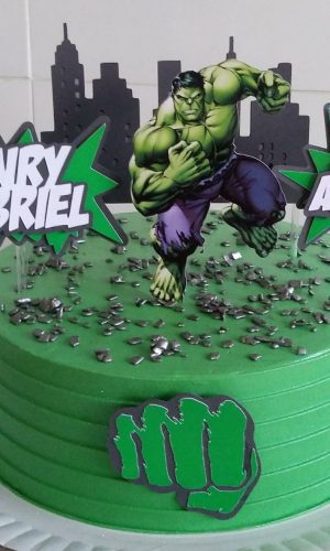 Arquivo De Corte - Topper De Bolo Hulk Em Camadas