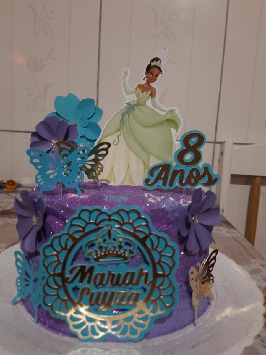 Topper de Bolo Princesa (Arquivo Digital)