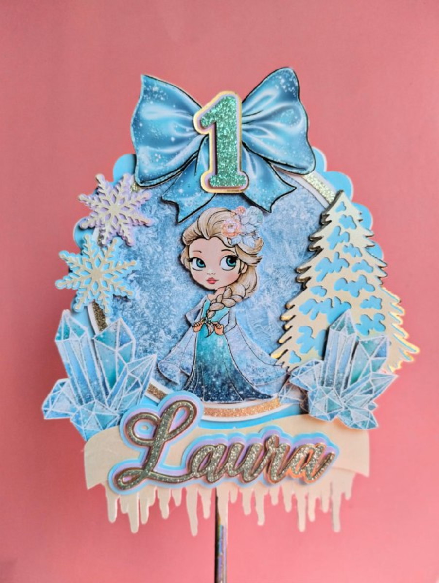 Topper Frozen Aquarela + 4 Arquivos a Sua Escolha