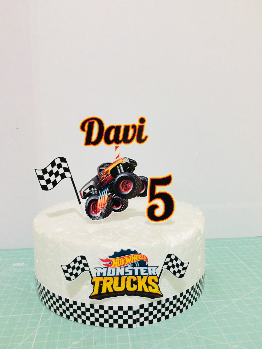 Topper Monster Trucks (arquivo de Corte) 4 Arquivos Por 10,0 - Imagem 3
