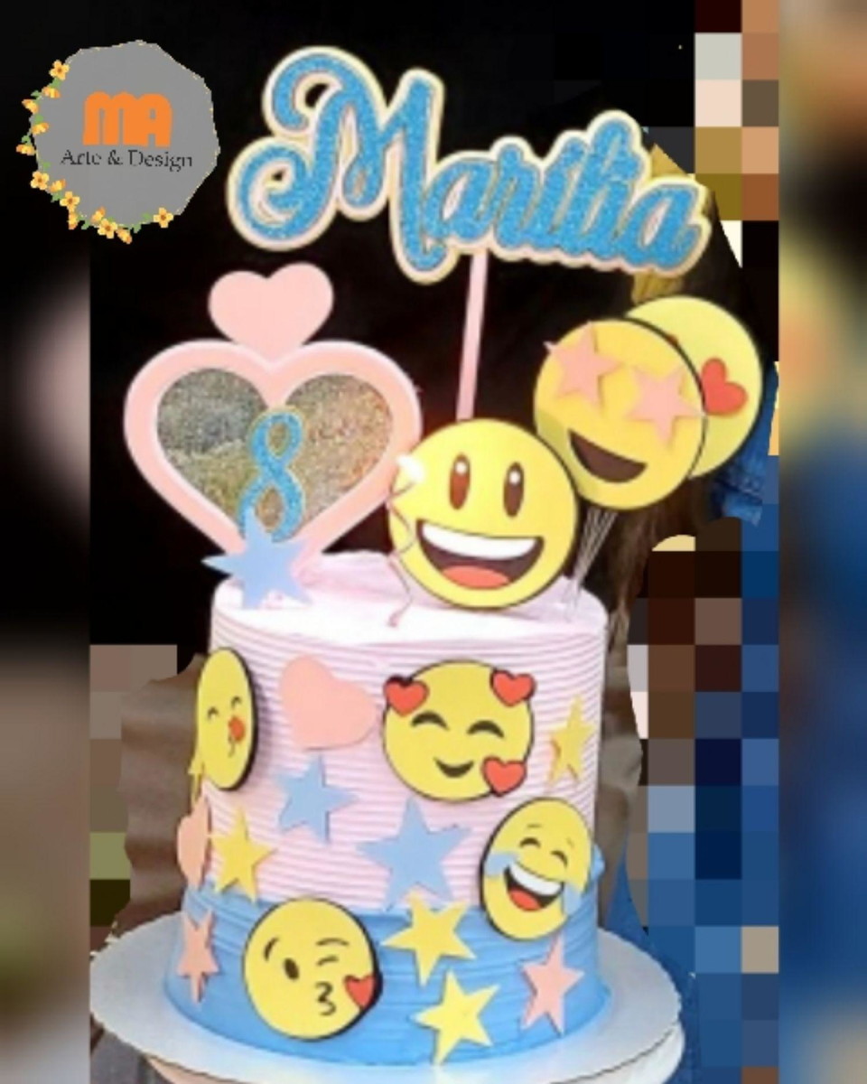 Arquivo de Corte Topo de Bolo Emotion - Imagem 2