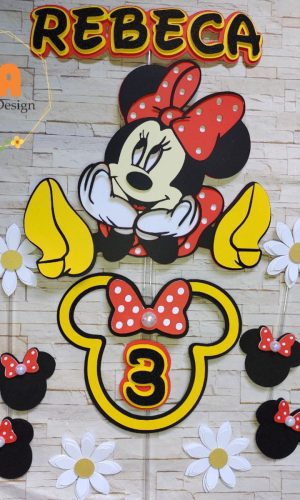 Arquivo de Corte Topo de Bolo Minnie Vermelha