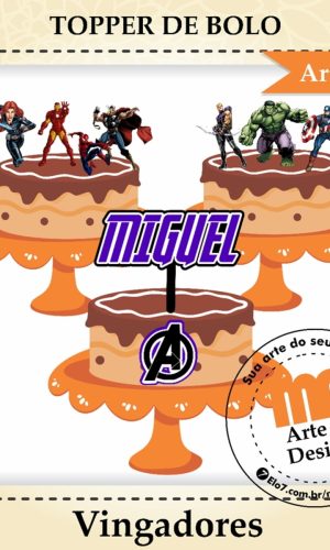 Arquivo de Corte Topo de Bolo os Vingadores