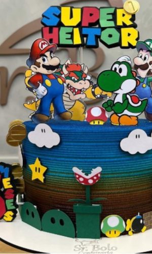 Topper Super Mario 3 + 4 Arquivos a Sua Escolha