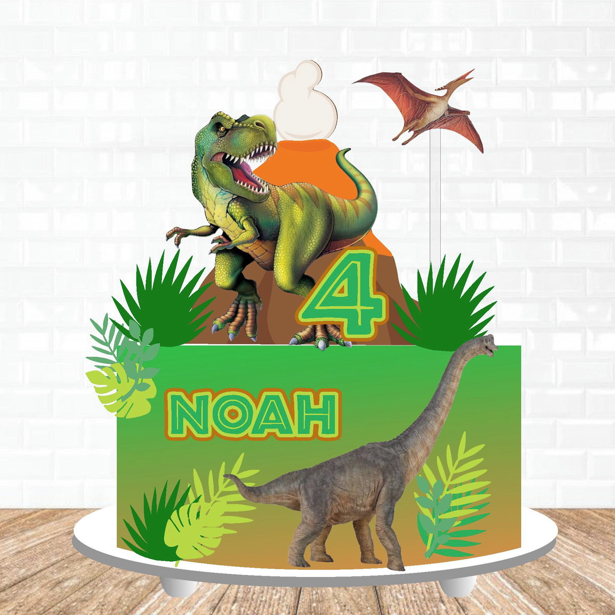 #0000053 Arquivo Digital Topo De Bolo Dinossauro