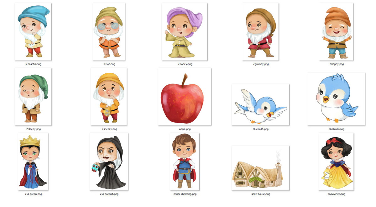 #001 Kit Digital Branca de Neve - Imagem 2
