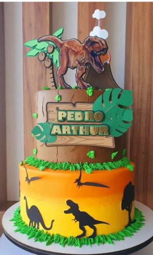 #079 - Arquivo de Corte Topo de Bolo - Dinossauro