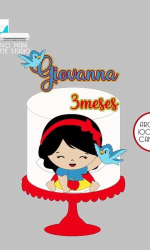12 - Arquivo Topo de Bolo a Branca de Neve