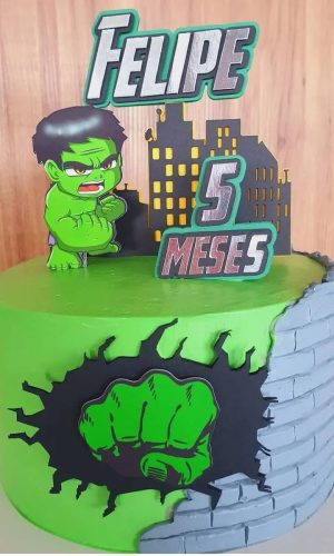 #120 - Arquivo de Corte Topo de Bolo - Hulk