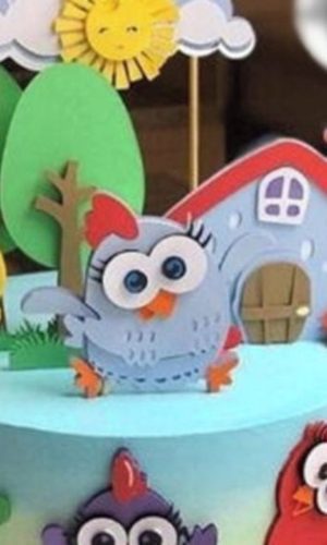 #176 Arquivo de corte Topo de bolo Galinha Pintadinha STUDIO