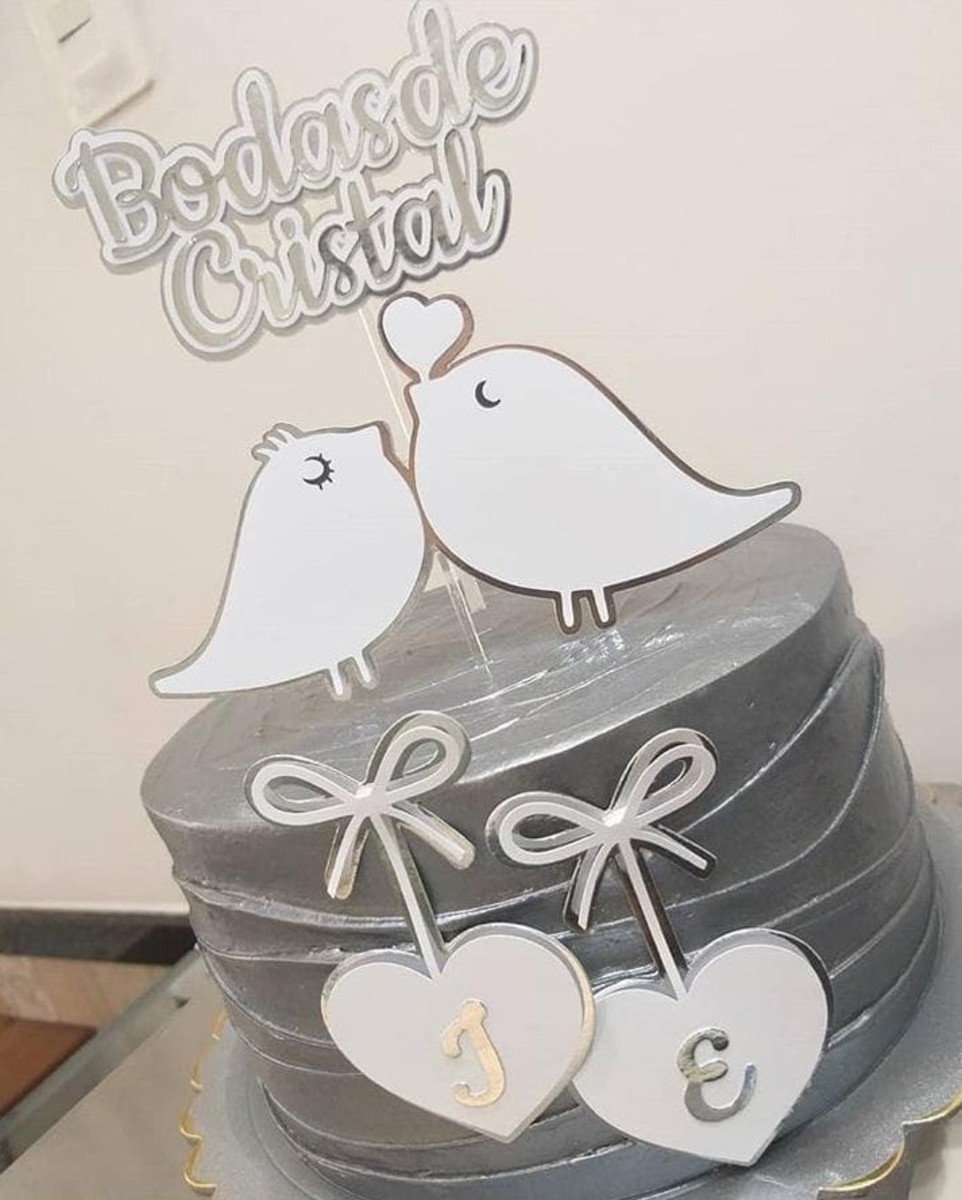 +20 Arquivos p/ Topo de Bolo - Bodas Casamento - Imagem 2