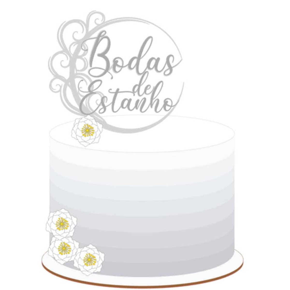 +20 Arquivos p/ Topo de Bolo - Bodas Casamento