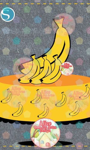 2157 - ARQUIVO TOPPER FRUTAS CAMADAS - BANANA - STUDIO