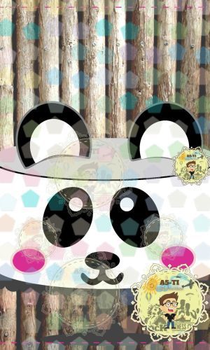 2158 - Arquivo topo de bolo PANDA CARINHA EM CAMADAS STUDIO