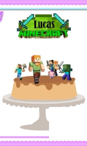 #226 Arquivo Topo de Bolo Minecraft Studio Camada
