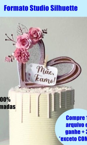 243- Arquivo de corte topo de bolo Shaker dia das mães