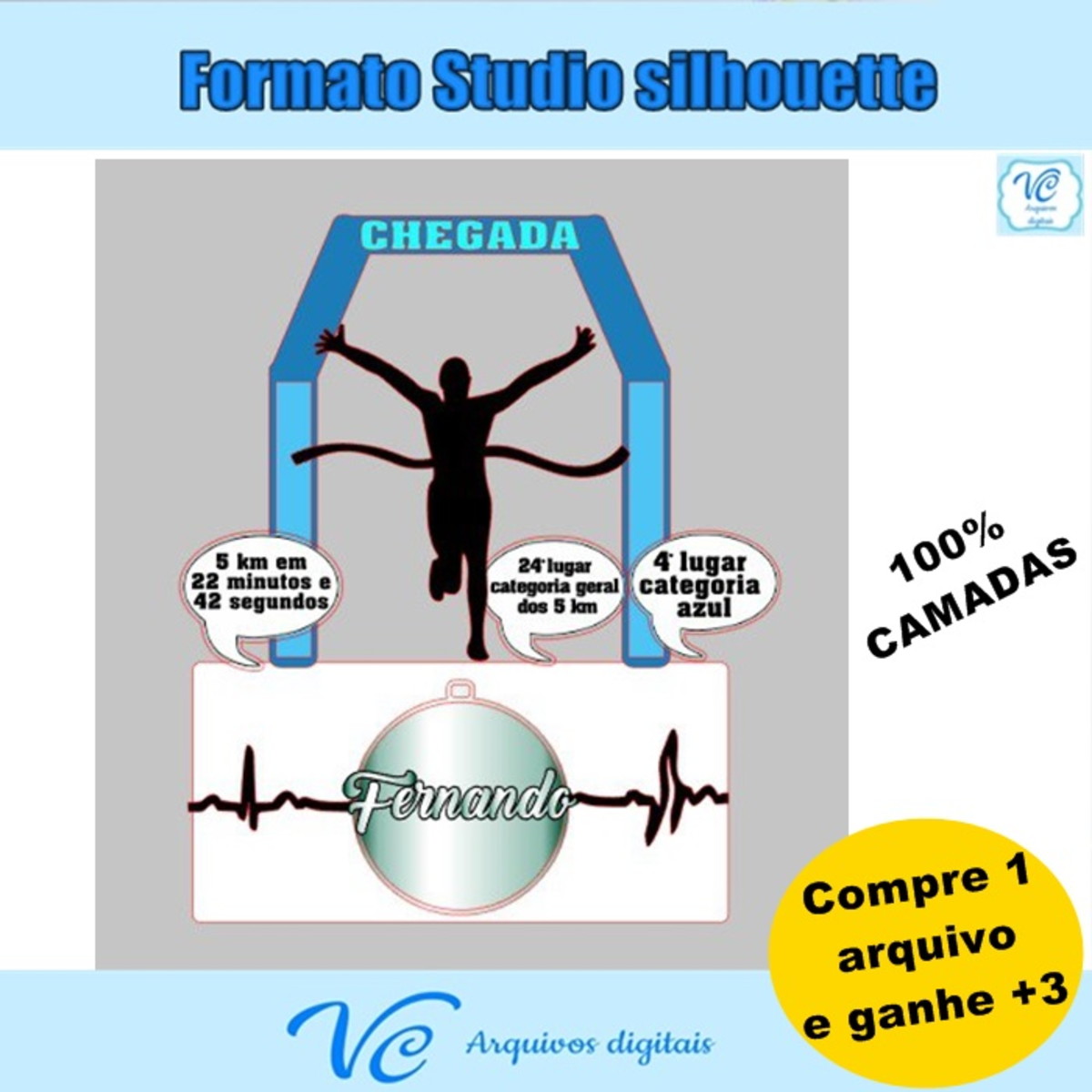 322- Arquivo de Corte Topo Corrida -Linha de Chegada