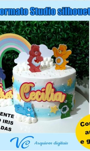 326- Arquivo Corte Topo de bolo Ursinhos Carinhosos