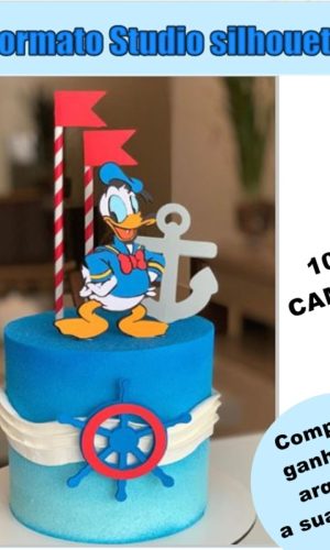 351- Arquivo de Corte Topo de Bolo Pato Donald CAMADAS