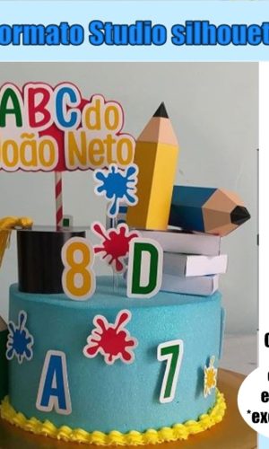 416- Arquivo de Corte Topo Formatura / Abc em Camadas