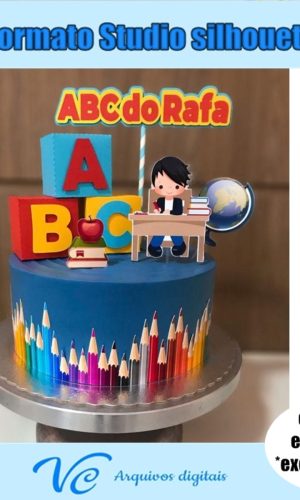 423- Arquivo de Corte Topo Formatura / Abc em 3d