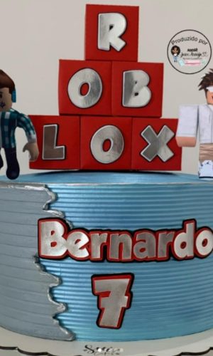 425 - Arquivo de Corte Topo de Bolo Roblox com Caixa 3d